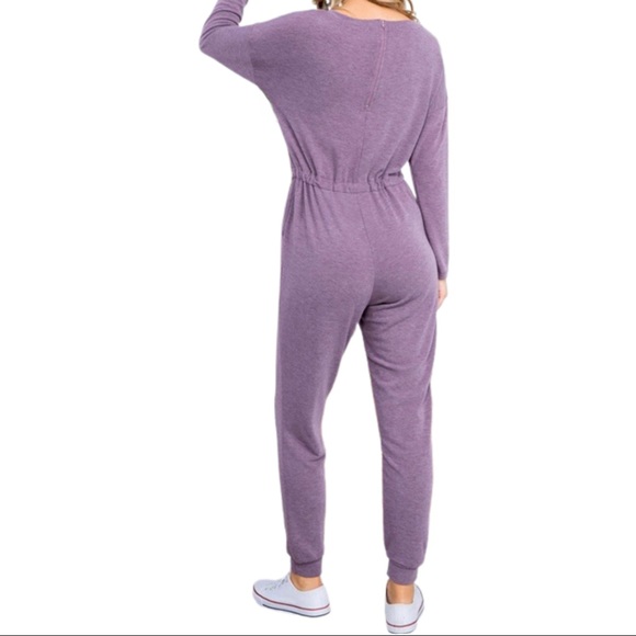 Serena Plum Jumpsuit - Picture 4 of 12